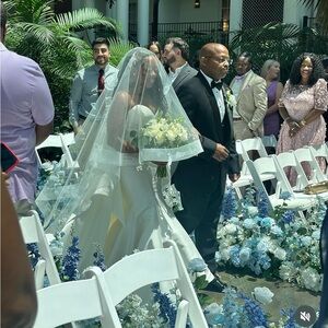 Chapel Length Veil | Diamond White